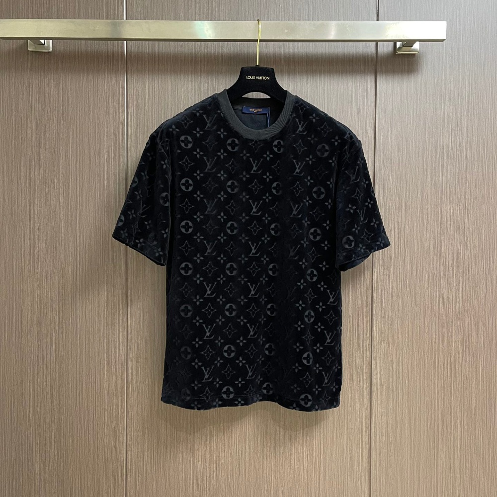 Towel flocking monogram jacquard short-sleeved T-shirt