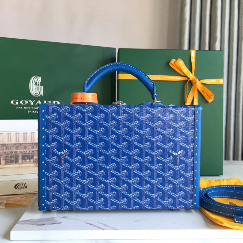 BAG 24 IN BLUE CANVAS AND CALFSKIN