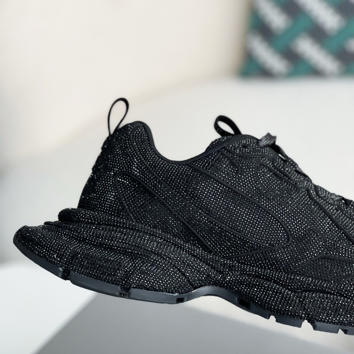 Triple Rhinestone Men's Sneakers