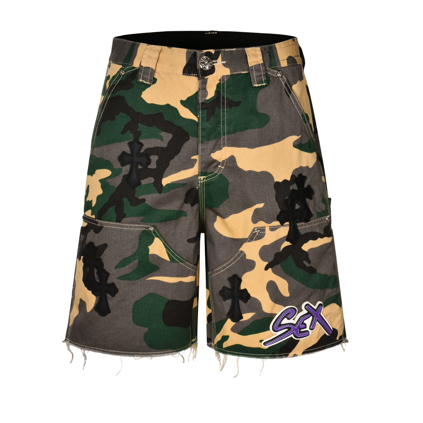 Cross camouflage shorts