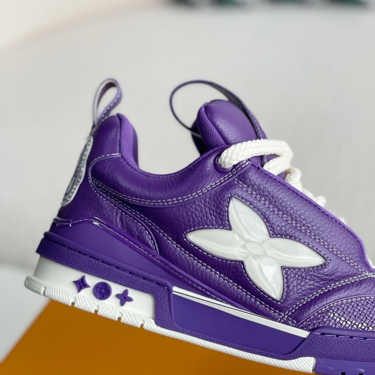Purple skateboard sneakers