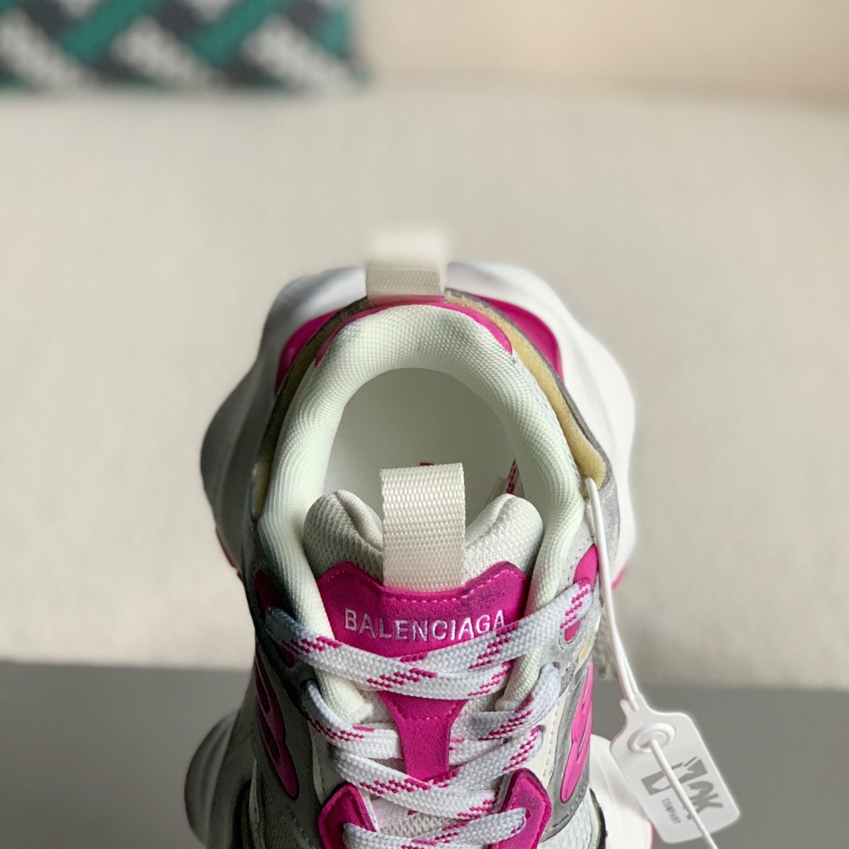 Balenciaga Cargo Sneakers in Grey/White/Pink