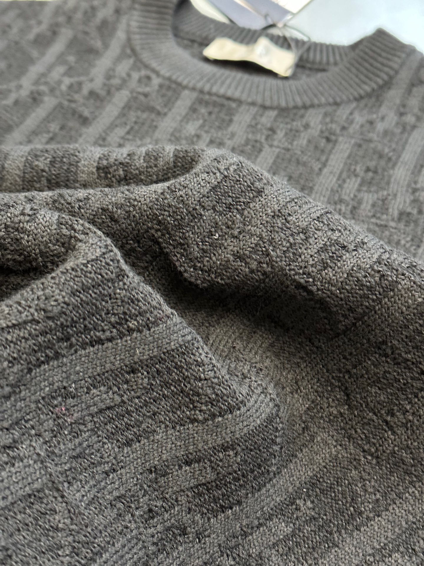 Classic Oblique Print Knit Sweater