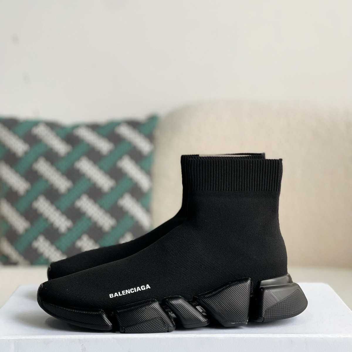 Sock sneakers boots full black