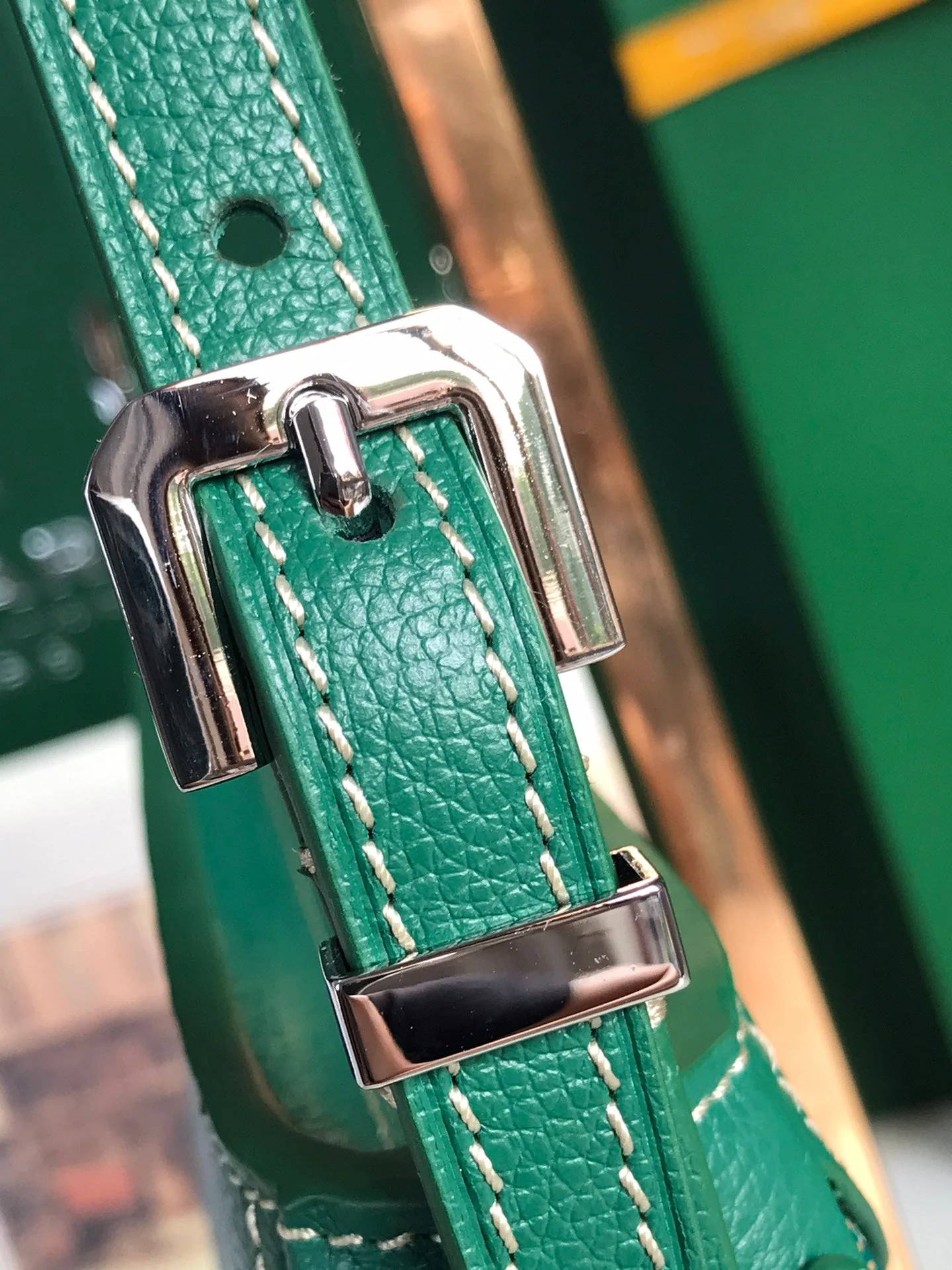 25 In Green Lambskin And Canvas