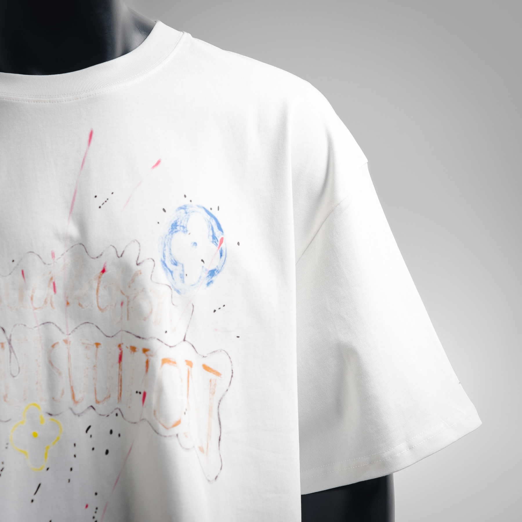 25SS painted letter short-sleeved T-shirt