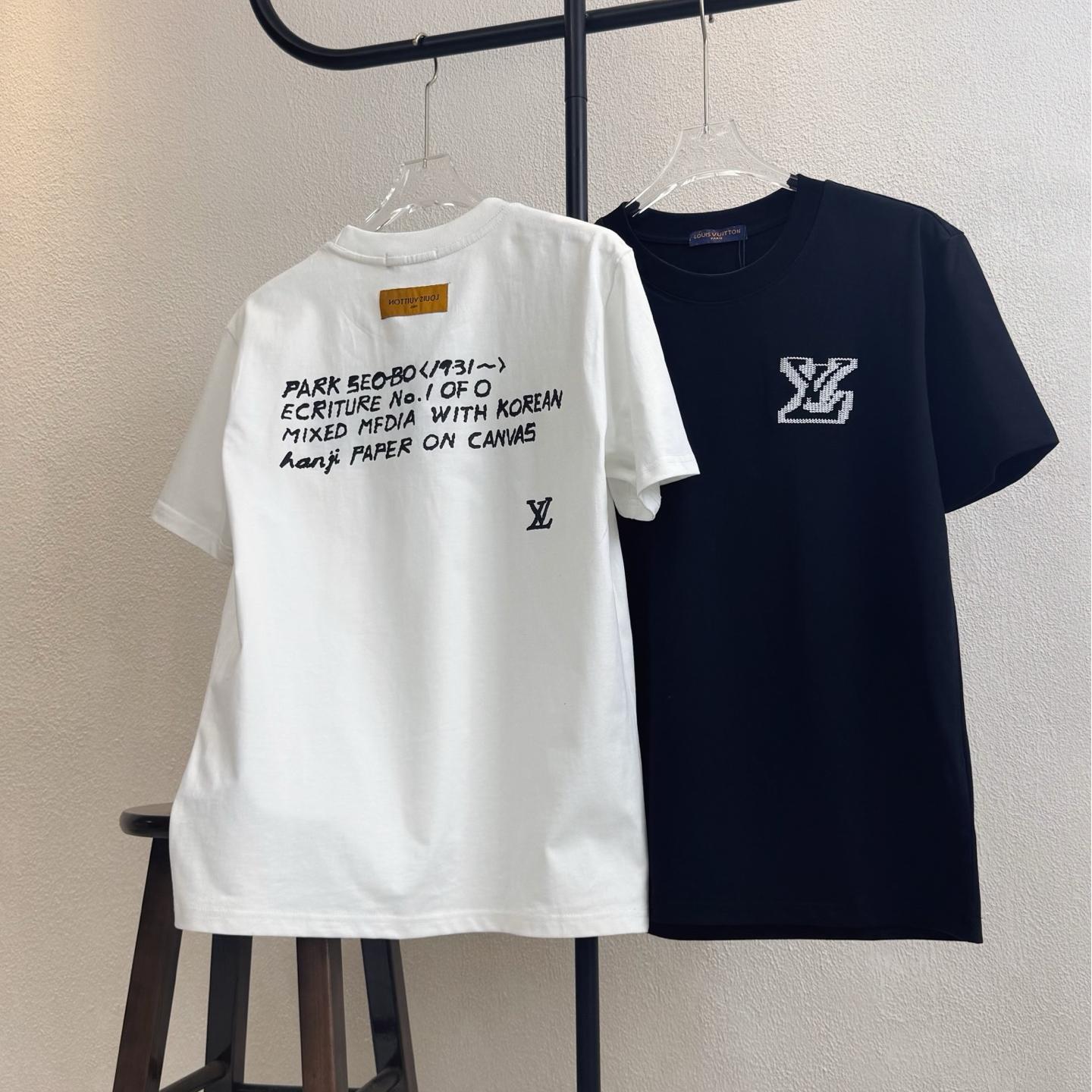 Embroidered printed crew neck T-shirt