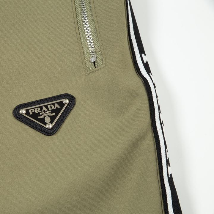 Silver triangle logo zipper shorts