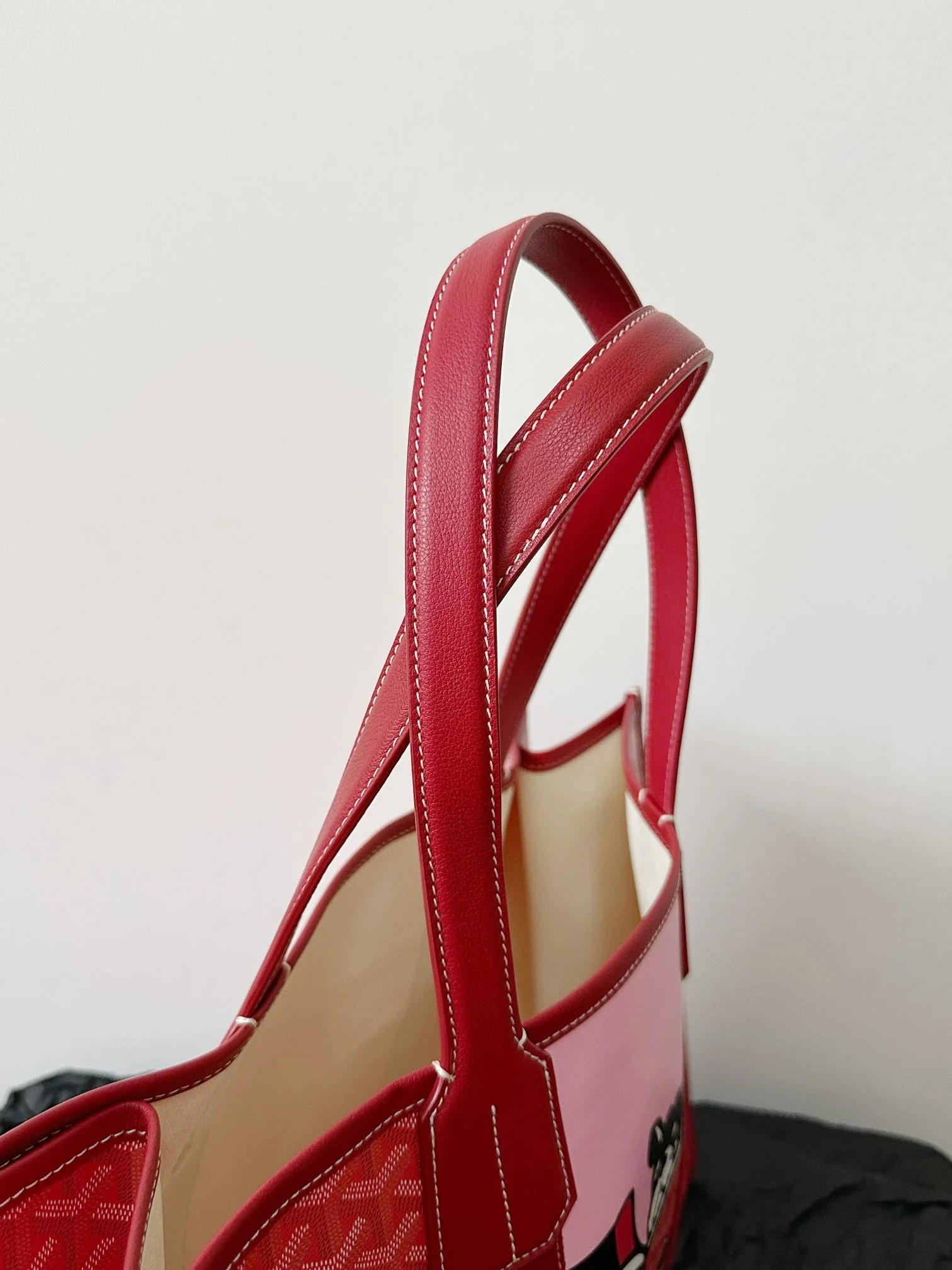 Handbag 45cm Red Canvas