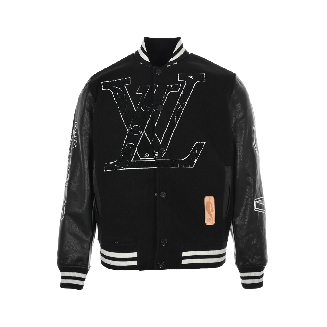 Embroidered Letter Patch Bomber Jacket