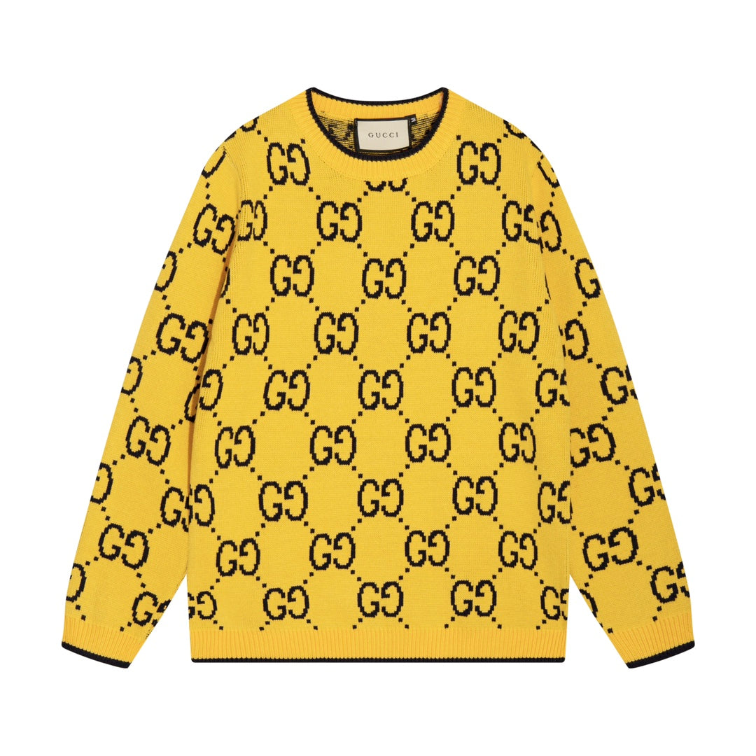New Alphabet Jacquard Crew-Neck Sweater