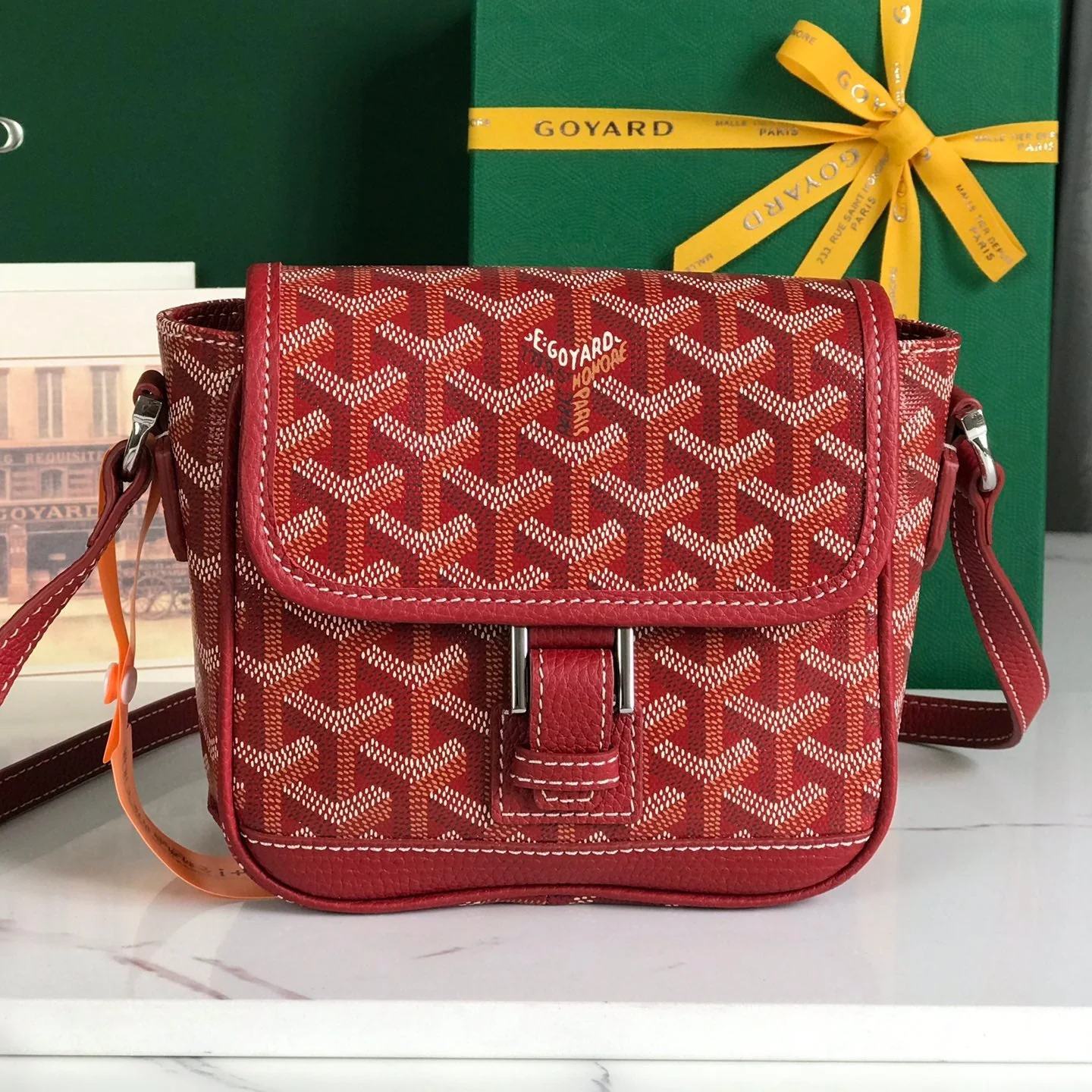 Red Canvas And Lambskin