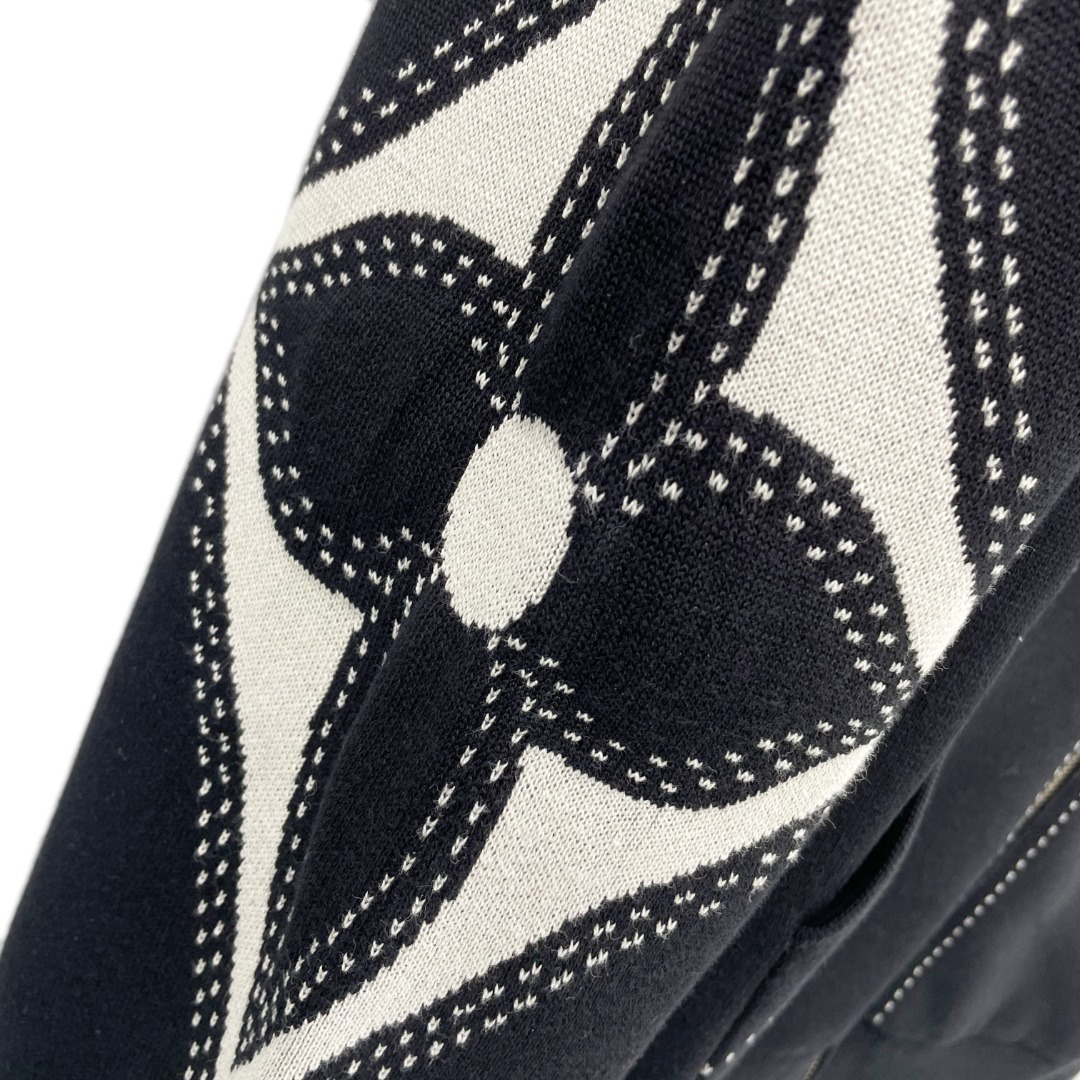 Intarsia Wool Zip-Up Hooded Jacket