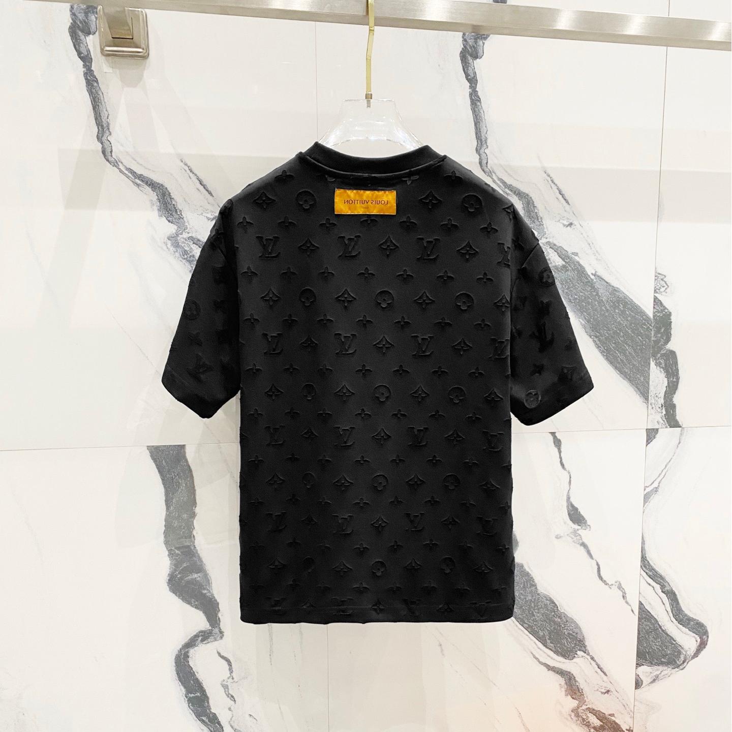 All-over Embroidered Printed Lettering T-shirt