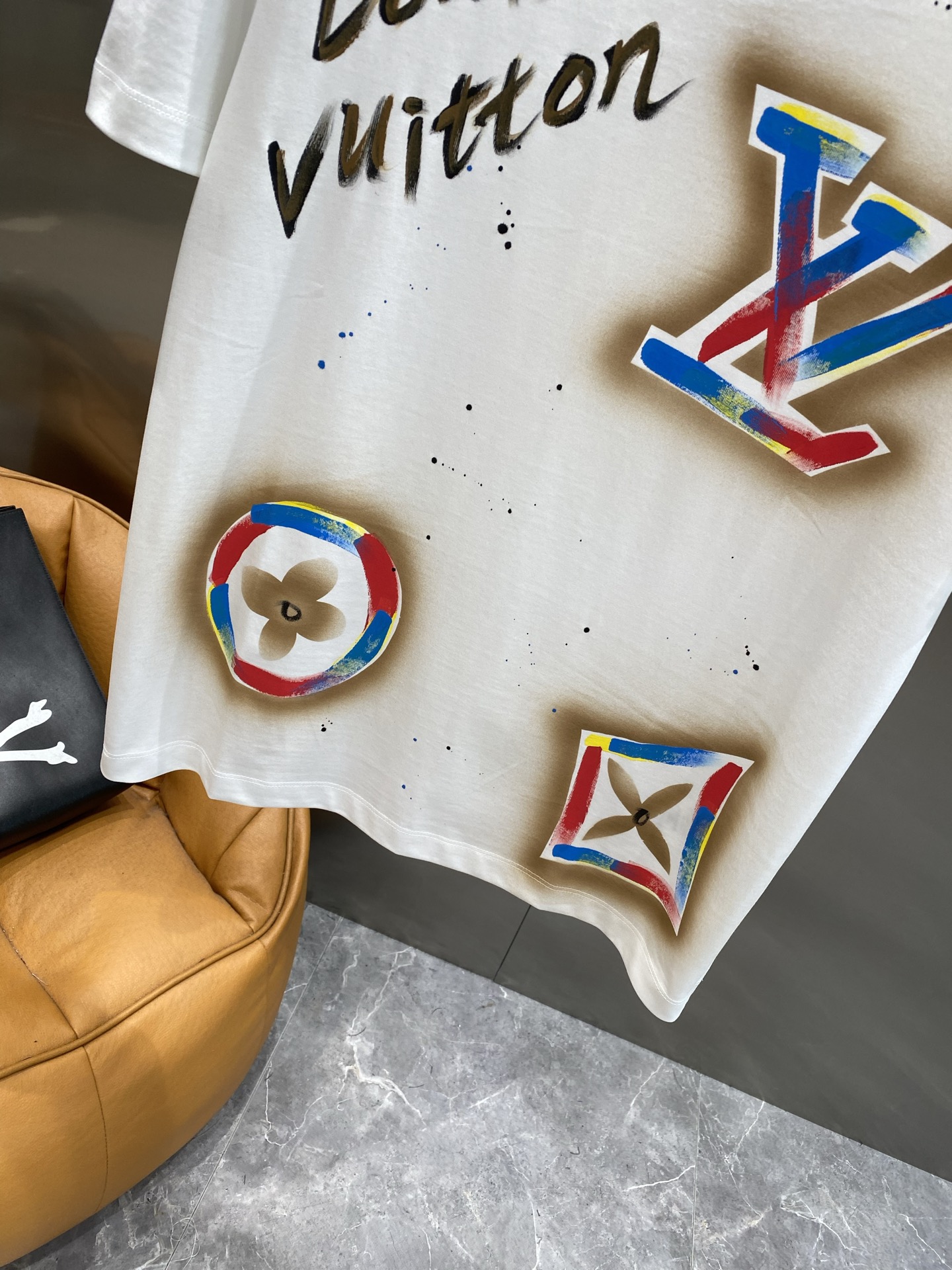 New Summer Graffiti Letter Element Round Neck T-shirt