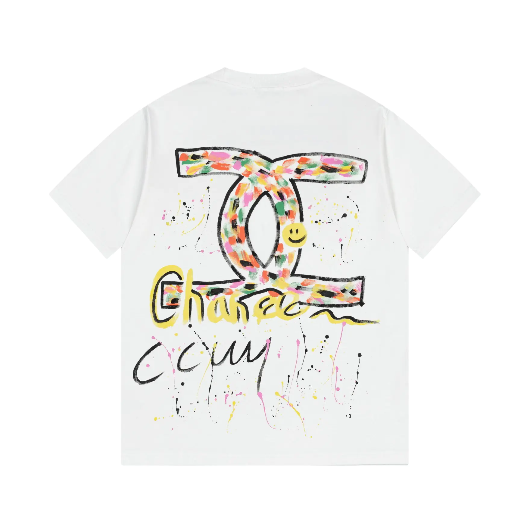 Colorful handmade graffiti t-shirt