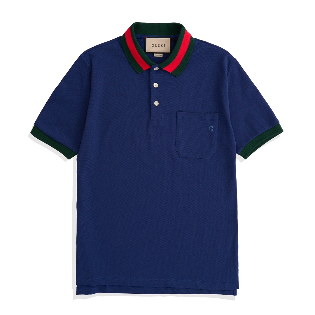 New cotton knitted polo shirt
