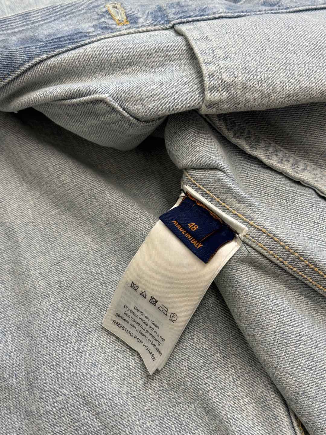 Pearlescent Button Denim Jacket