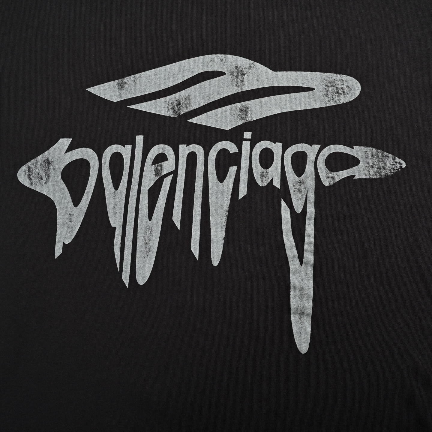 Melting Letters Print Short Sleeve T-Shirt