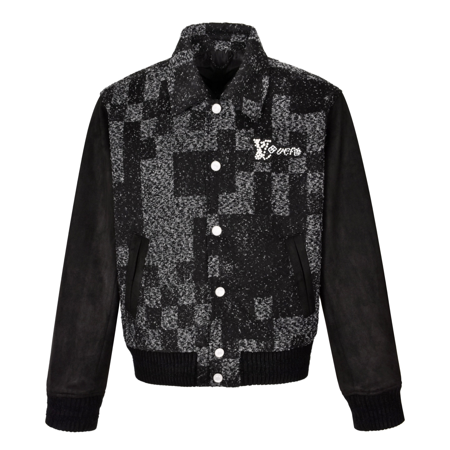 Pearl Checkerboard Baseball Jacket