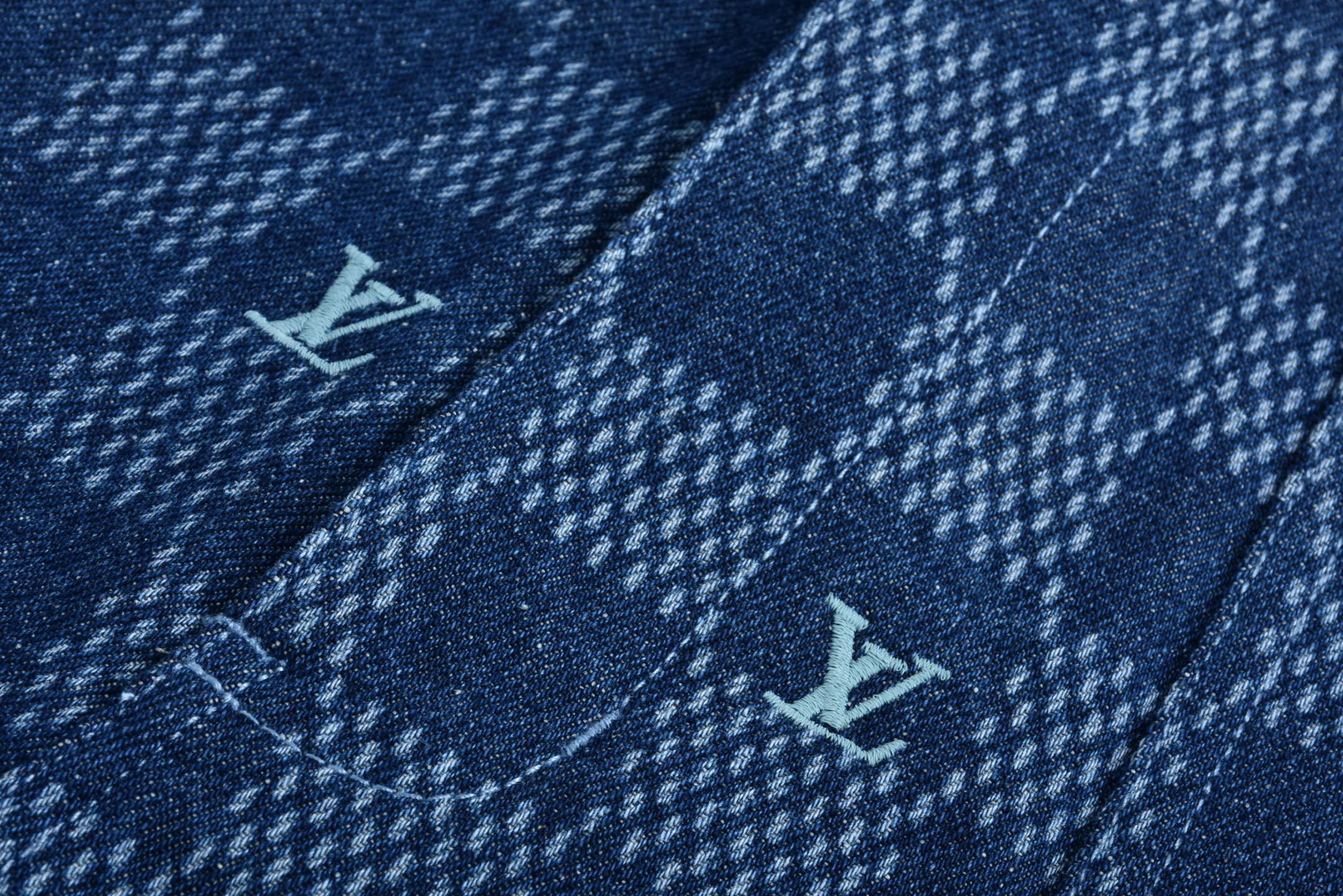 Denim Patchwork Plaid Shorts