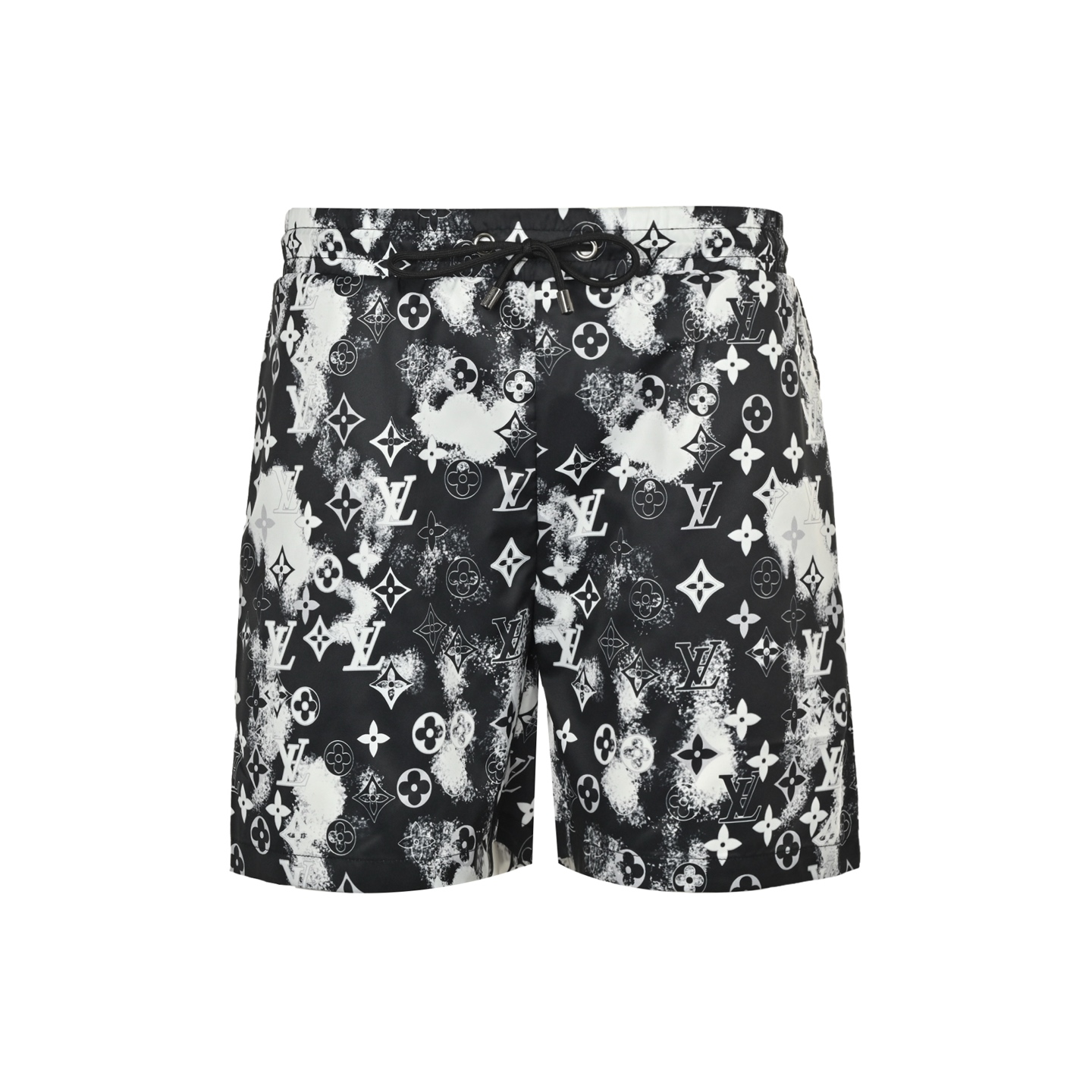 Ink-splashed print shorts
