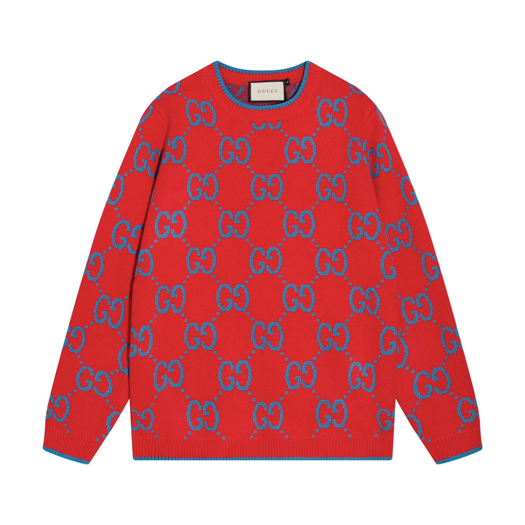 New Alphabet Jacquard Crew-Neck Sweater