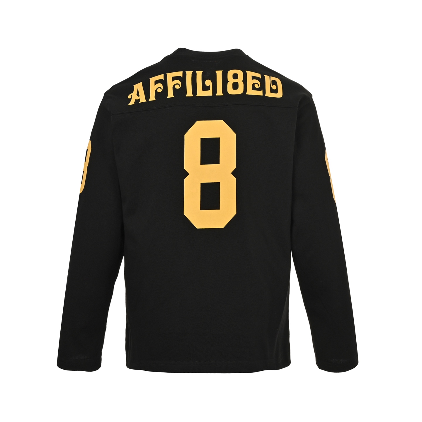 American No.8 Sanskrit Font Print Long Sleeve T-Shirt