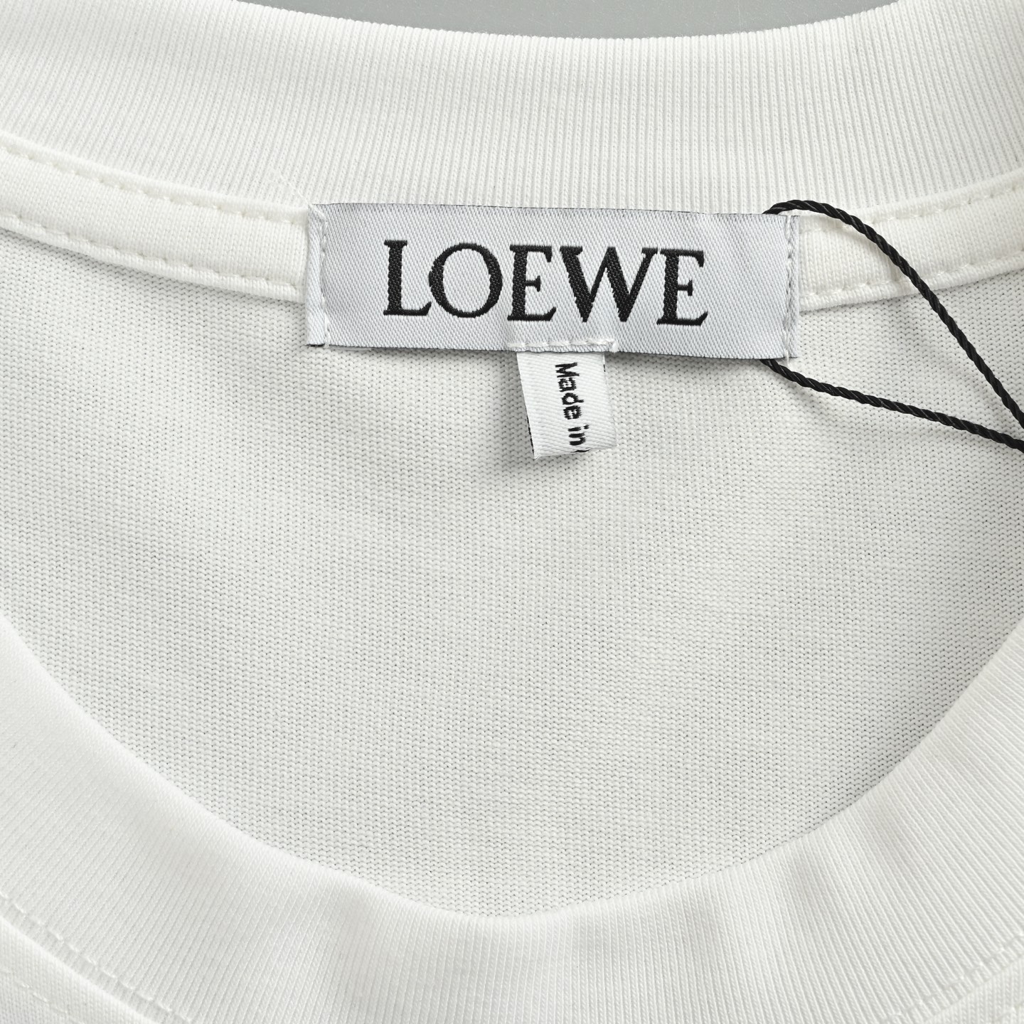 Flocked letter short-sleeved T-shirt