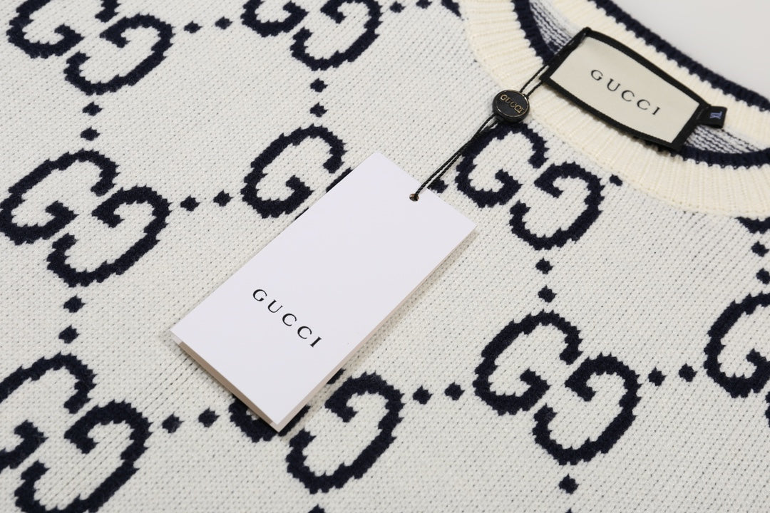 New Alphabet Jacquard Crew-Neck Sweater