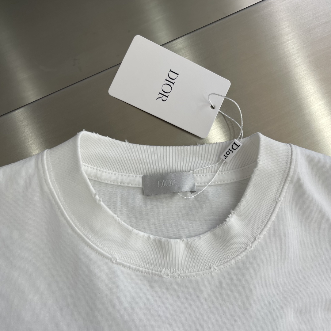 Dio 25s hand-painted signature logo round neck T-shirt