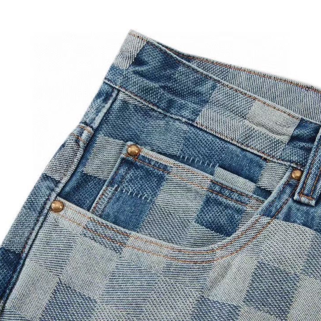 Damier Denim Skate Pants