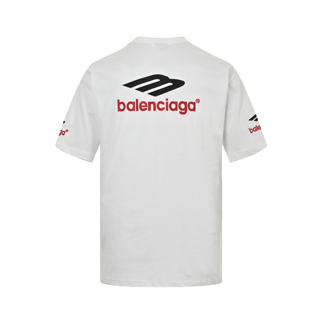 Embroidered lettering washed short-sleeved T-shirt