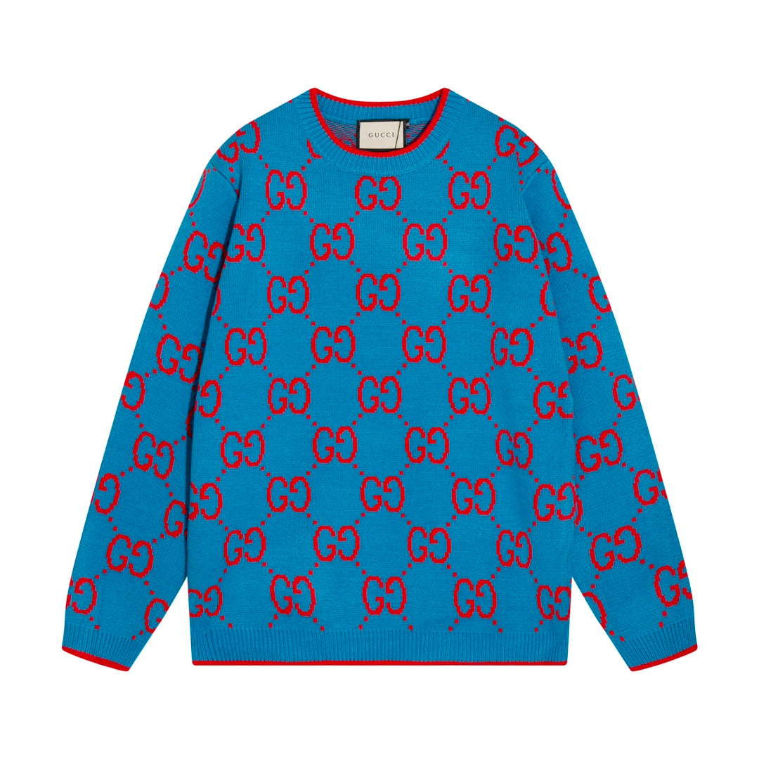 New Alphabet Jacquard Crew-Neck Sweater