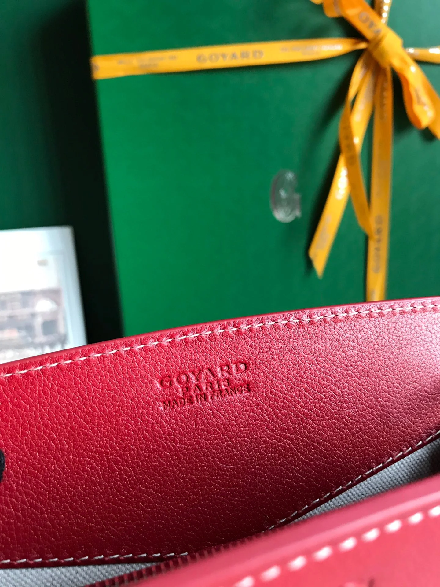 Red Calfskin Structured Mini Bag