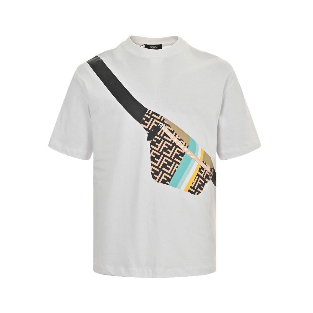 24SS Chest Bag Print Short Sleeve T-Shirt