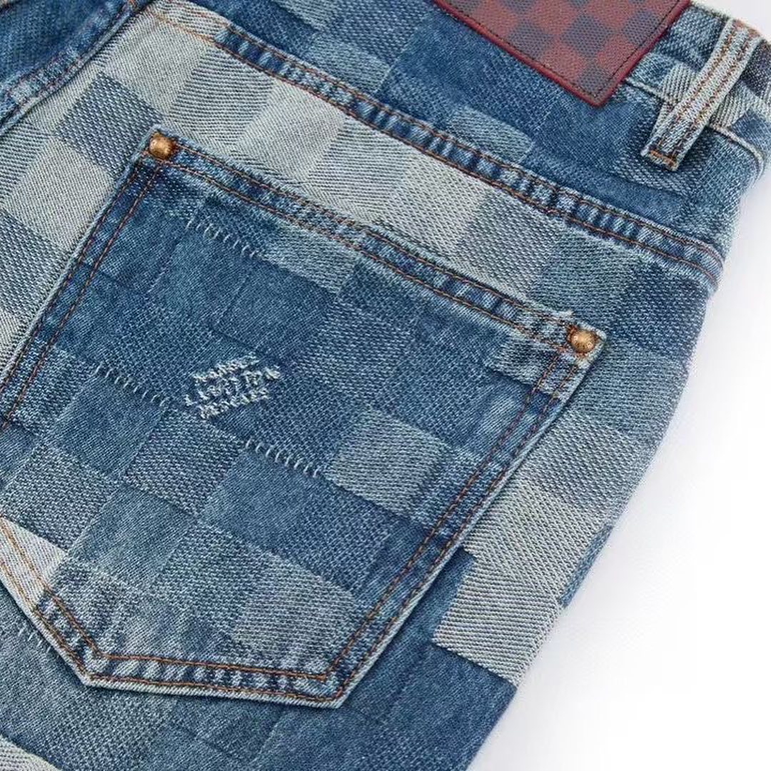 Damier Denim Skate Pants