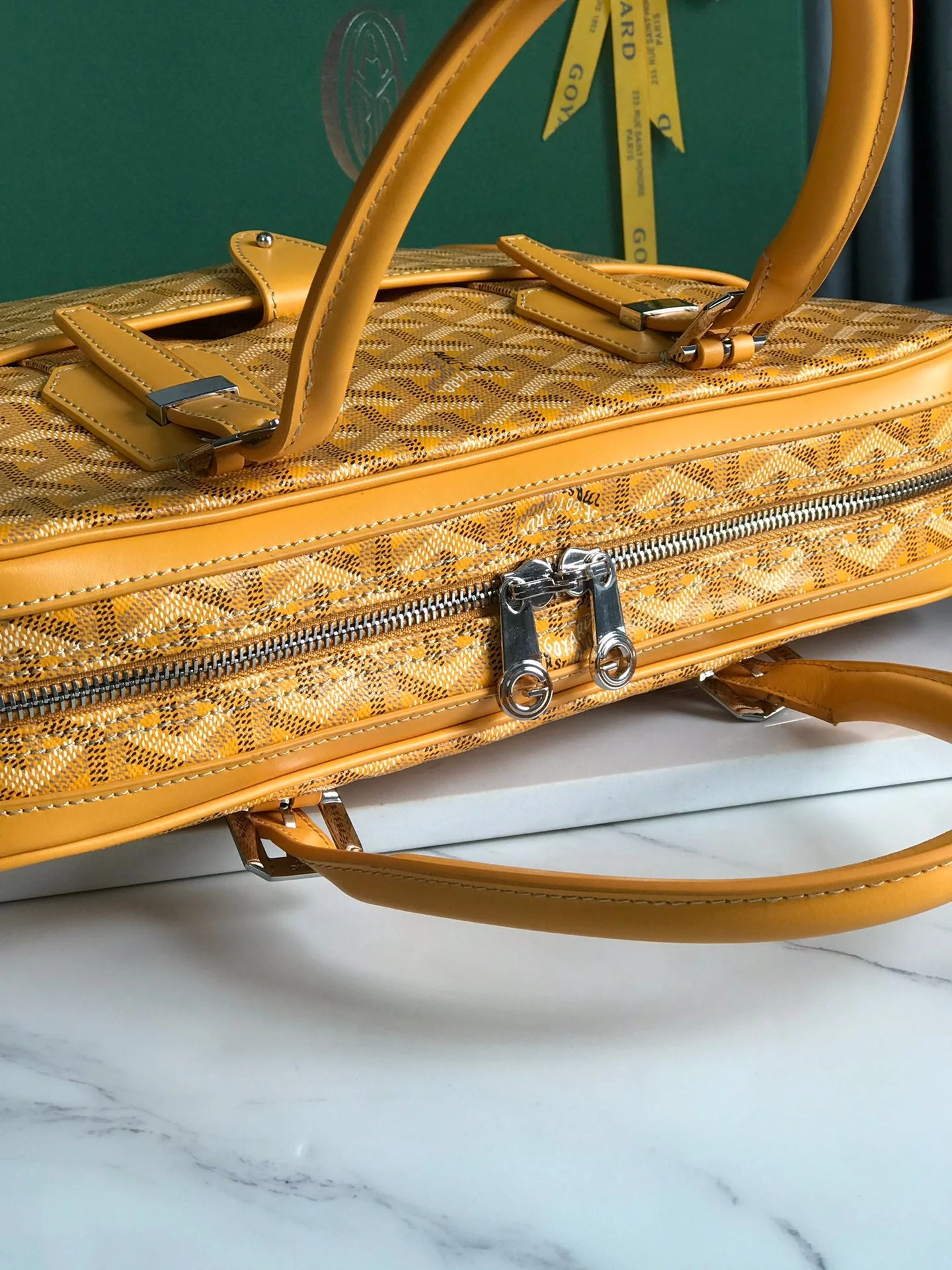 Yellow Canvas Document Bag