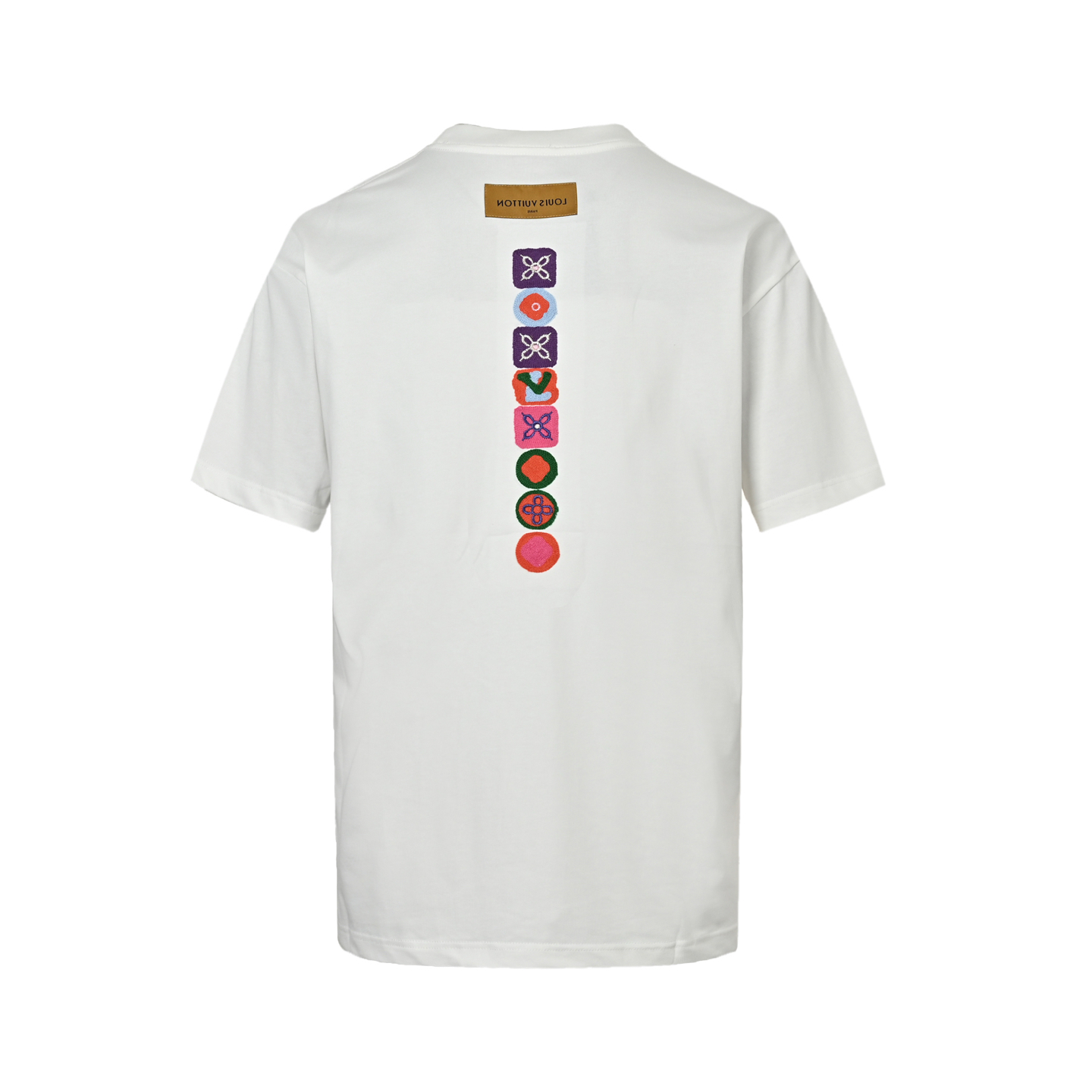 Embroidered badge short-sleeved T-shirt