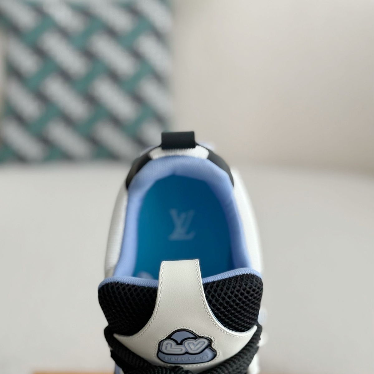 Black low-top skate shoes