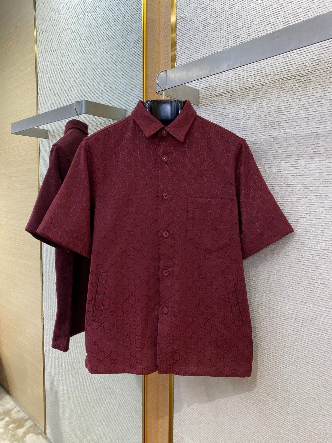 Men's Wool Blend Jacquard Shirt