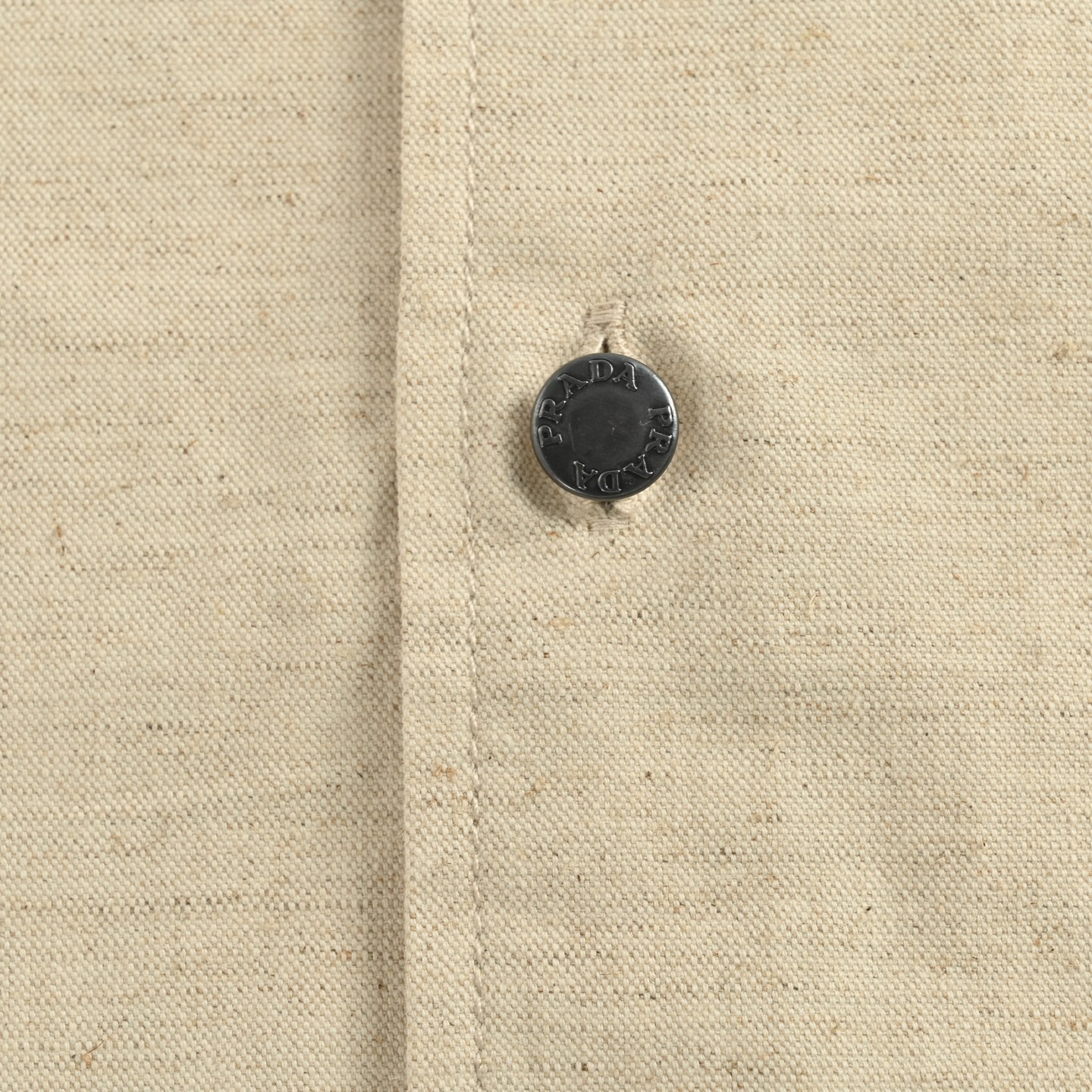 Single-breasted linen long-sleeved shirt