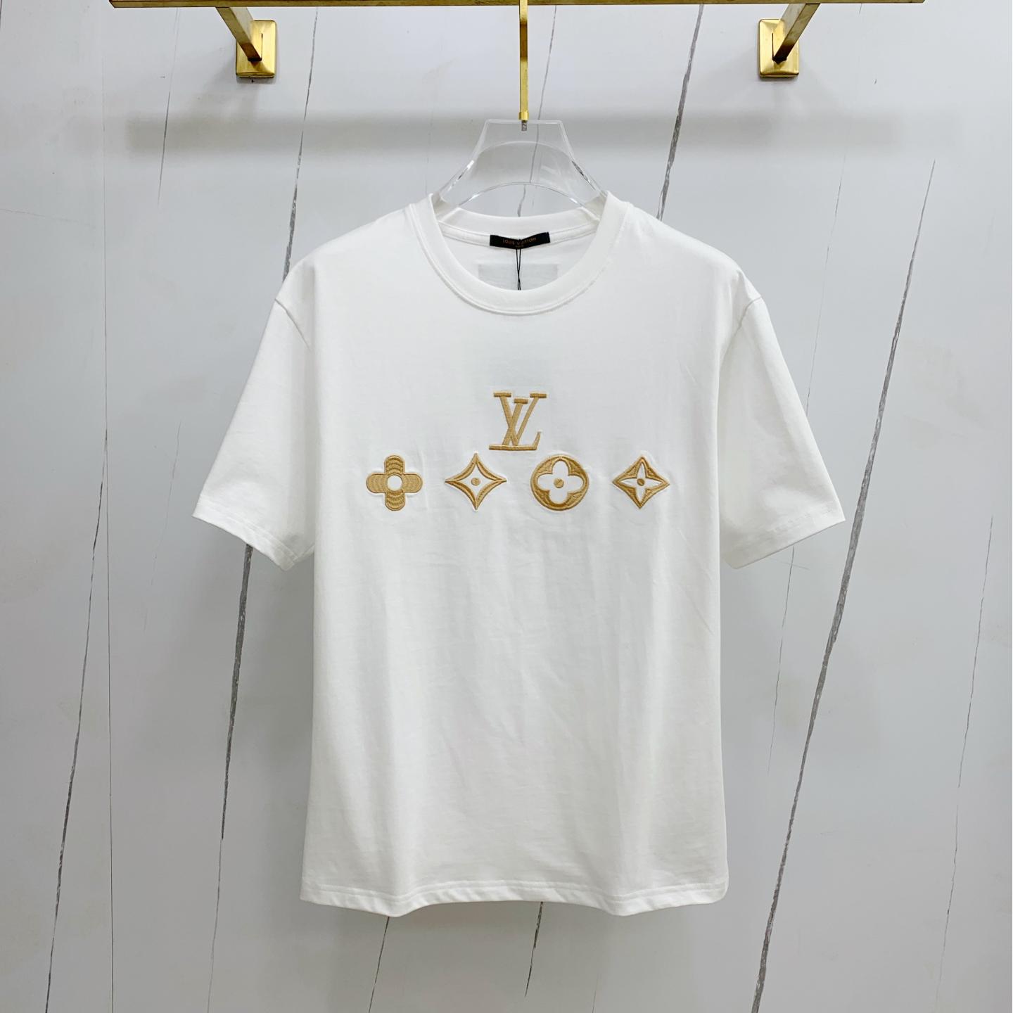 embroidered pattern cotton T-shirt