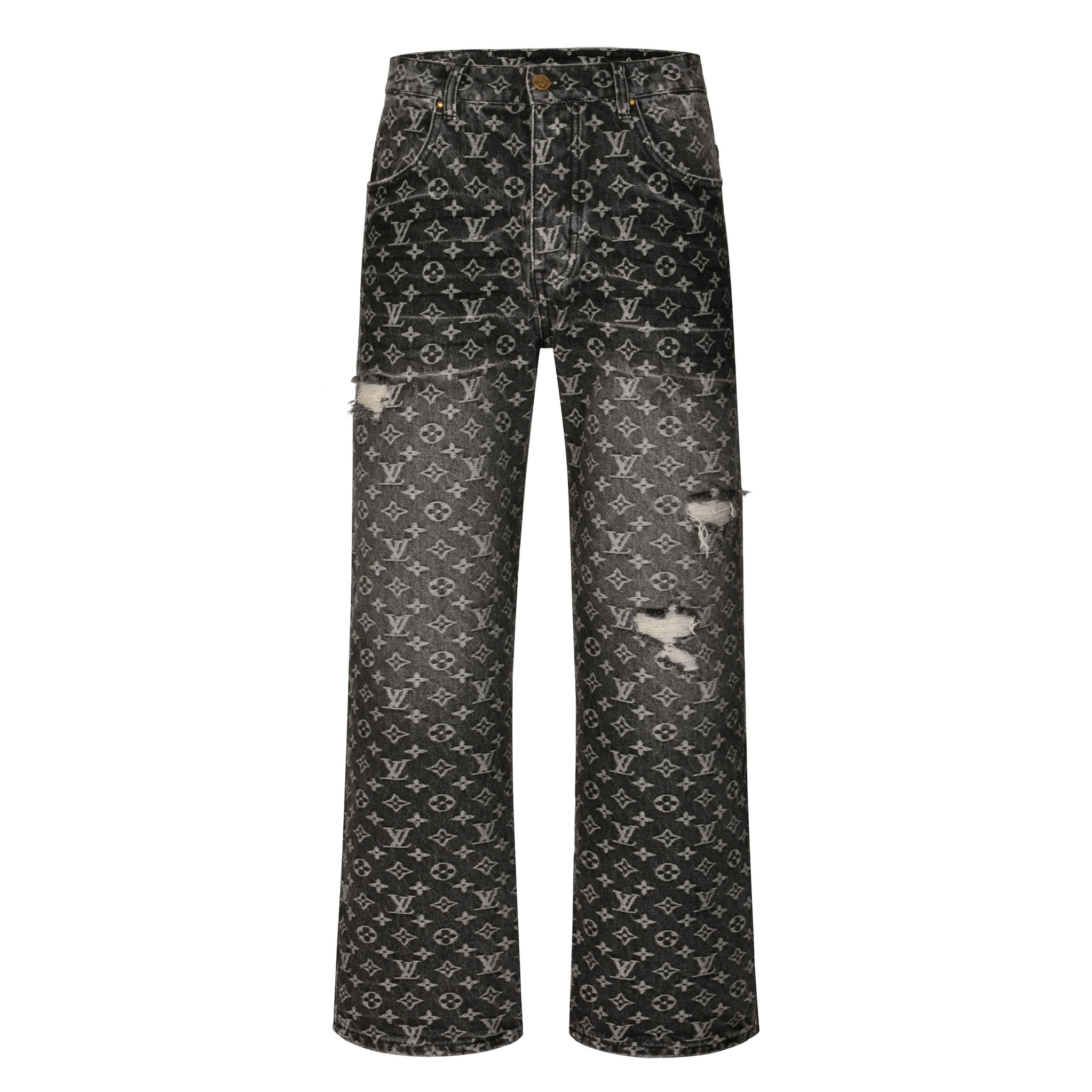 Personalized Printed Ripped Jeans