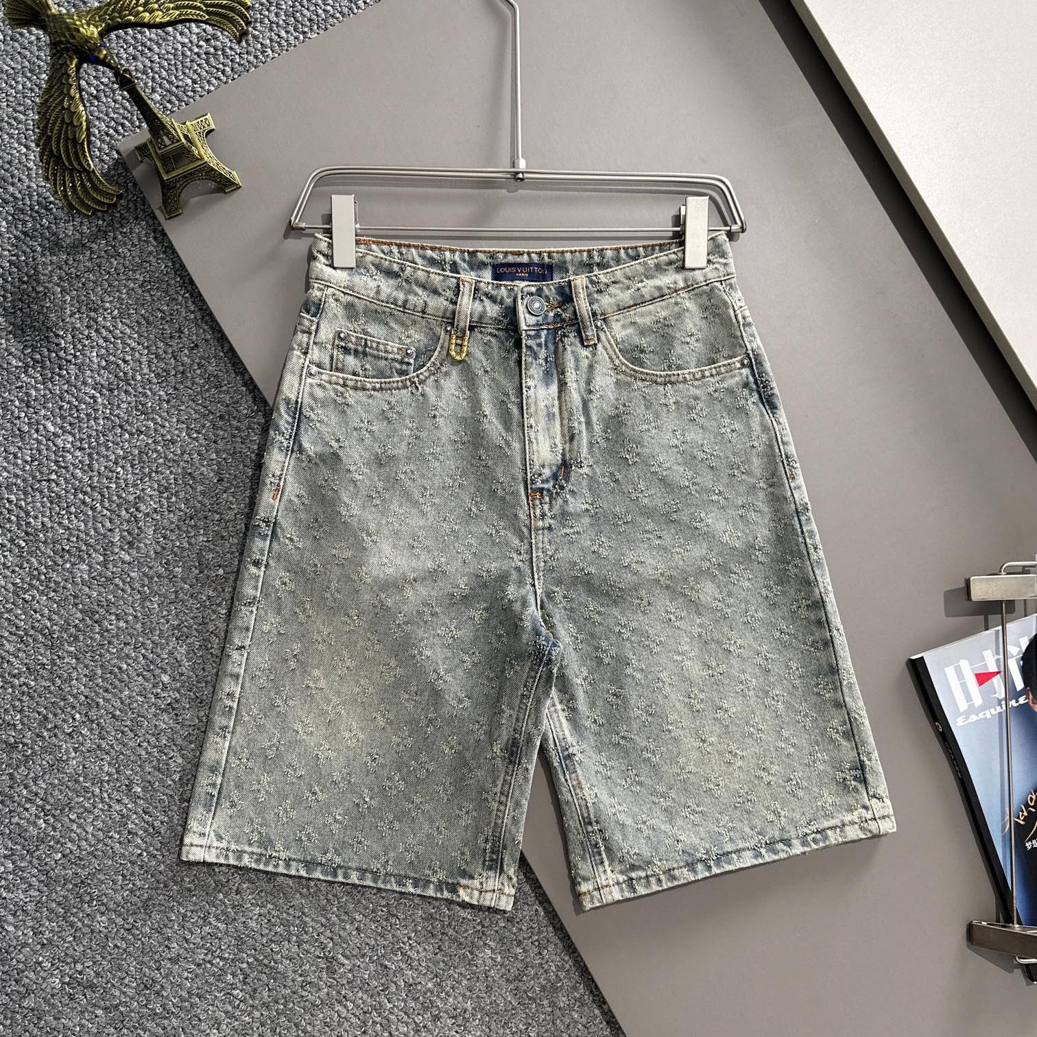 Old Fashioned Jacquard Denim Shorts