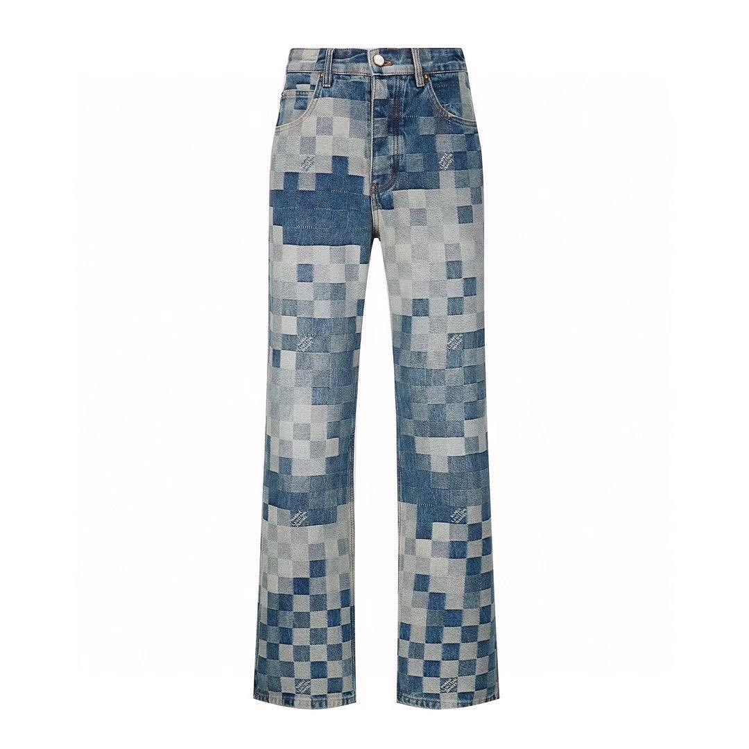Damier Denim Skate Pants