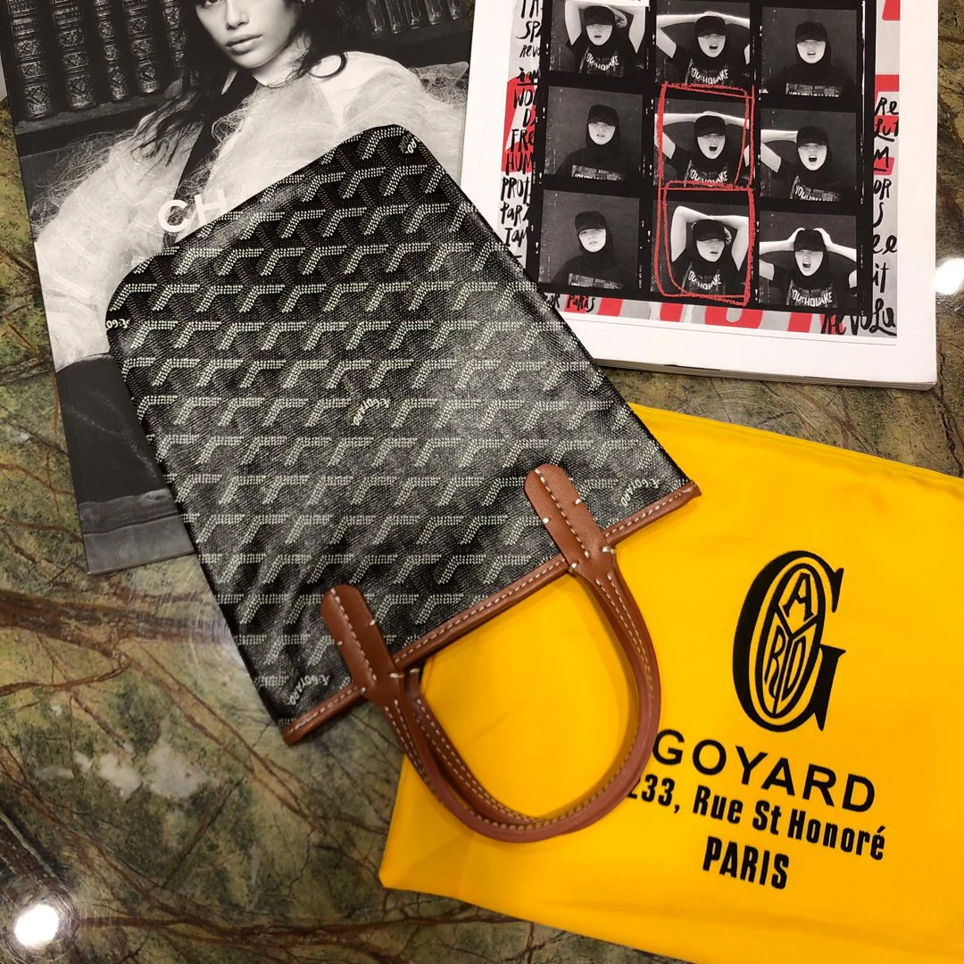 Shopping Bag 22cm Black And Tan