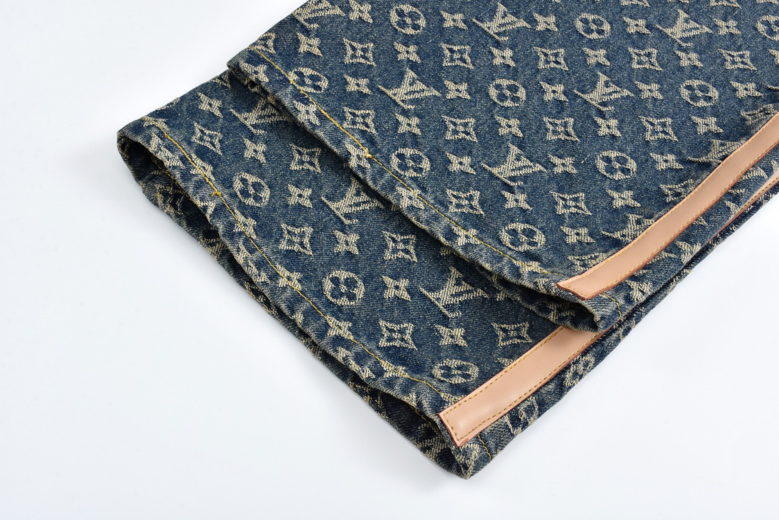 Monogram Denim Tailored Pants