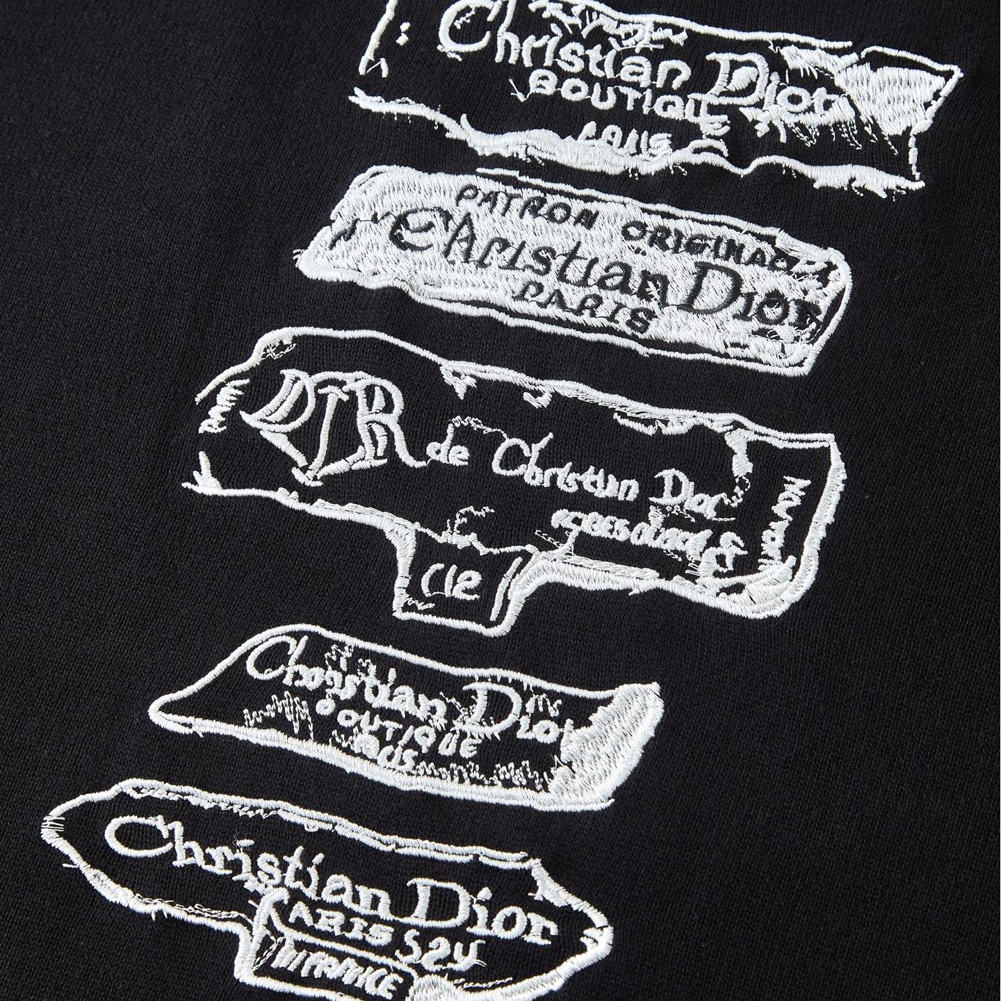 Wool sweater with embroidered logo