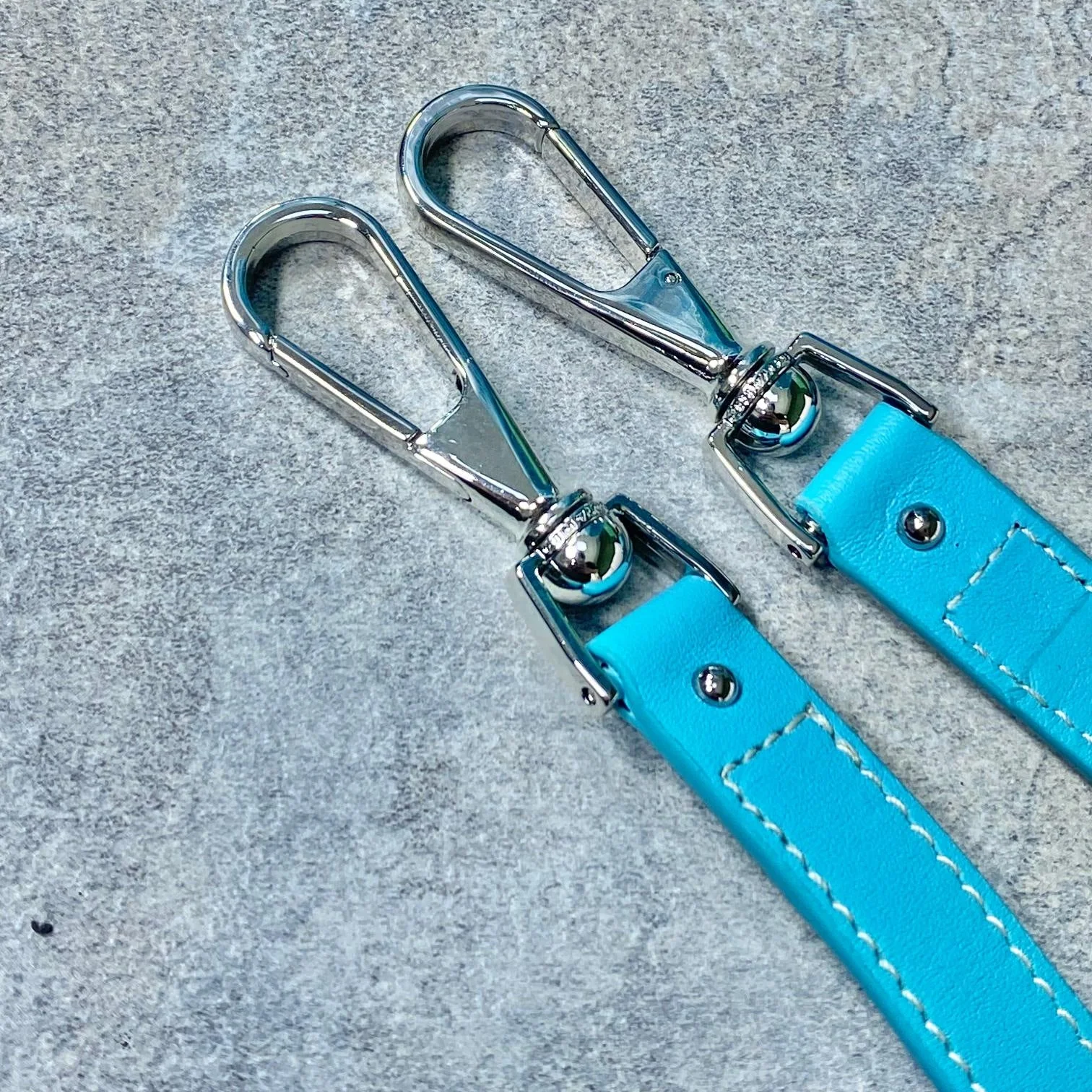 Small 24 In Baby Blue Canvas And Lambskin